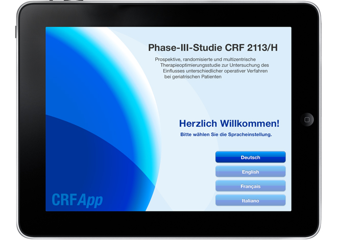 eCRF App iPad